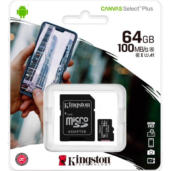 MEMORIA MICRO SD 64GB CLASS 10  KINGSTON