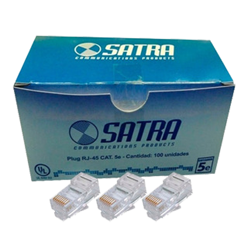 [CAJARJ45SAT5E] CAJA 100 CONECTORES RJ45 CAT5 SATRA