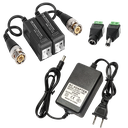 KIT CONEXION CCTV BALUN, DC, FUENTE 12V 1AMP